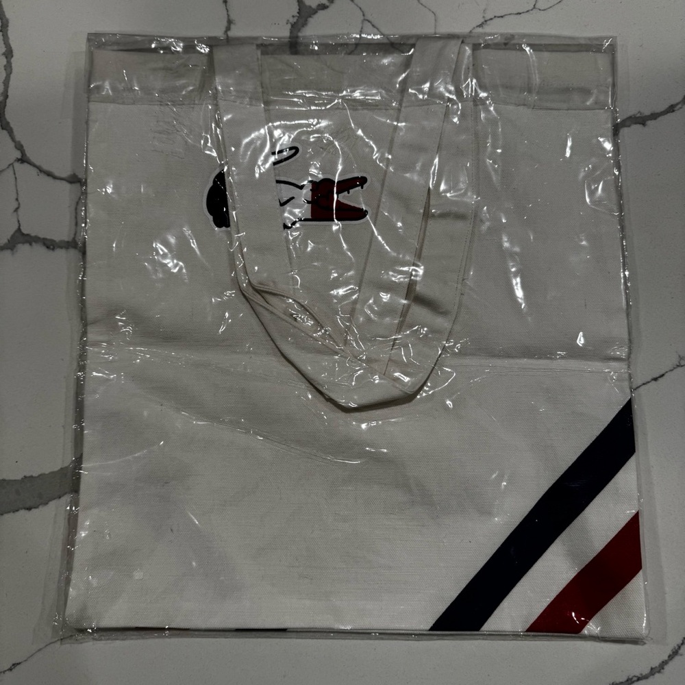 Lacoste Canvas Preppy Uniform Prep Euro Summer Y2K Streetware Tote - Picture 5 of 7